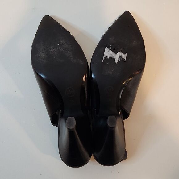 MICHAEL Michael Kors Black Studded Gemma Slingback Heels Women's Sz 6M EUC NICE! - Picture 7 of 15